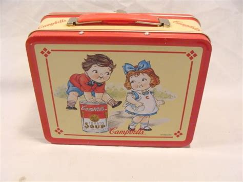 Vintage Campbell Soup Kids Company Metal Lunch Box W/ 